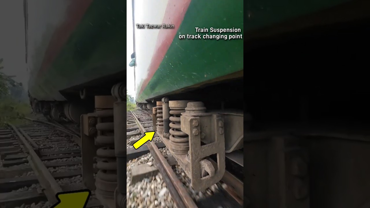 Train suspension properly works. #railway #bogie #wheels #shorts