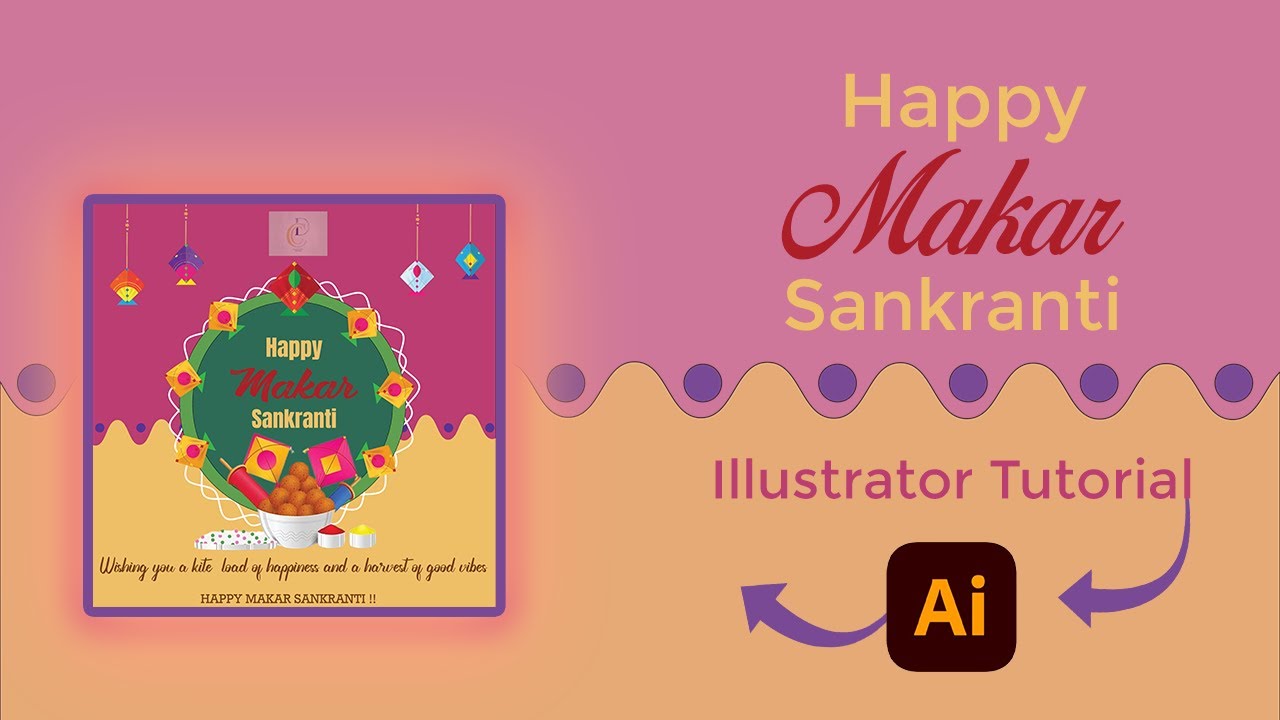 How to Create Makar Sankranti 2026 Design in Adobe Illustrator
