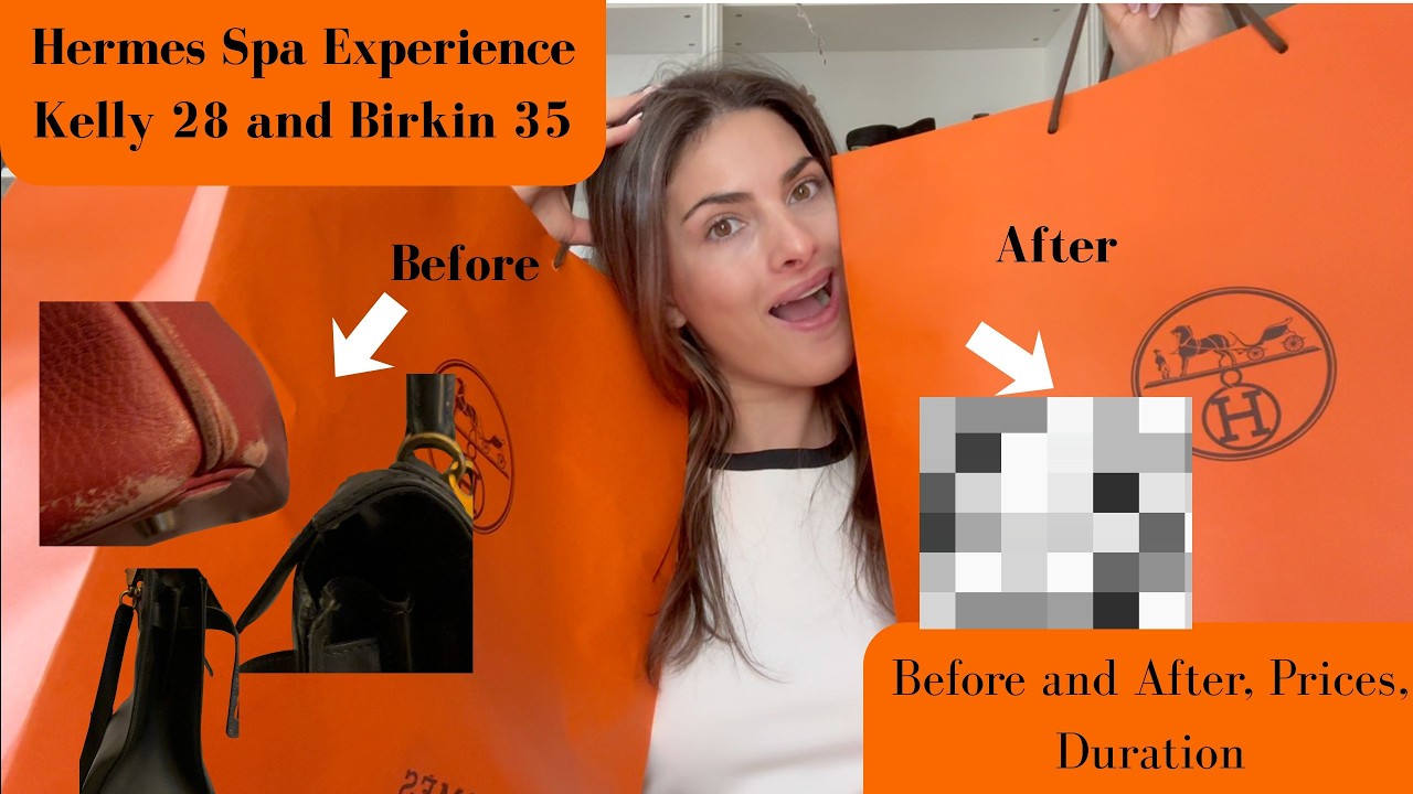 Hermes Spa Experience &ndash; Kelly 28 Box leather, Hermes Birkin 35 Togo: Dokładne ceny, przed i po