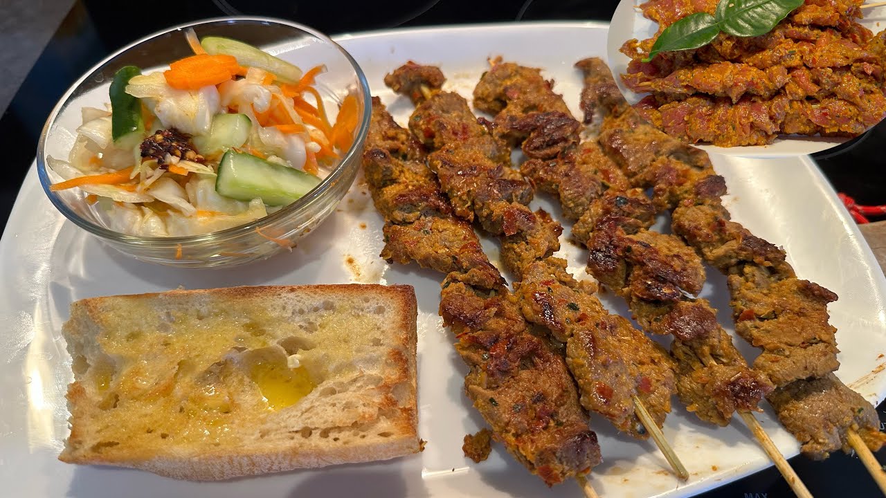 Brochette de bœuf façon cambodgienne -sach kor hoing សាច់គោអាំងបែបខ្មែរ