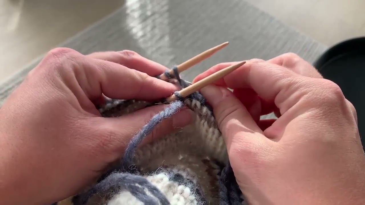Kitchener stitch / Sy sammen med maskesting/vevs&oslash;m