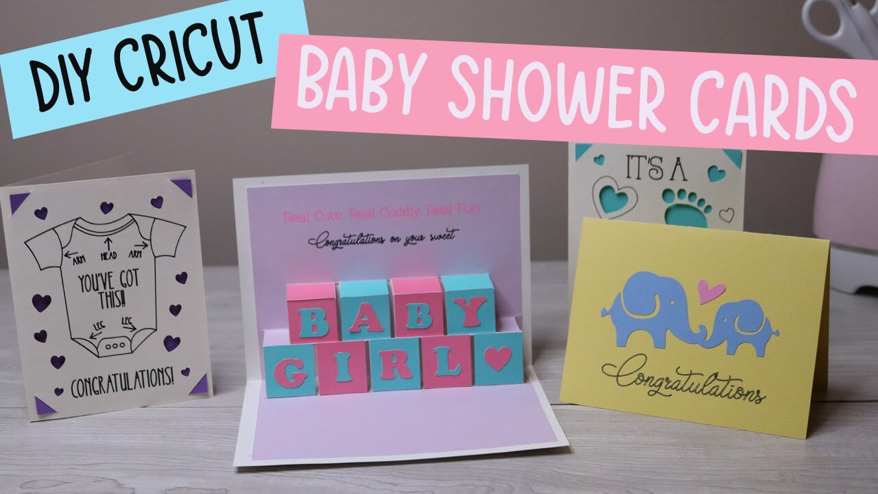 Cricut Baby Shower Cards