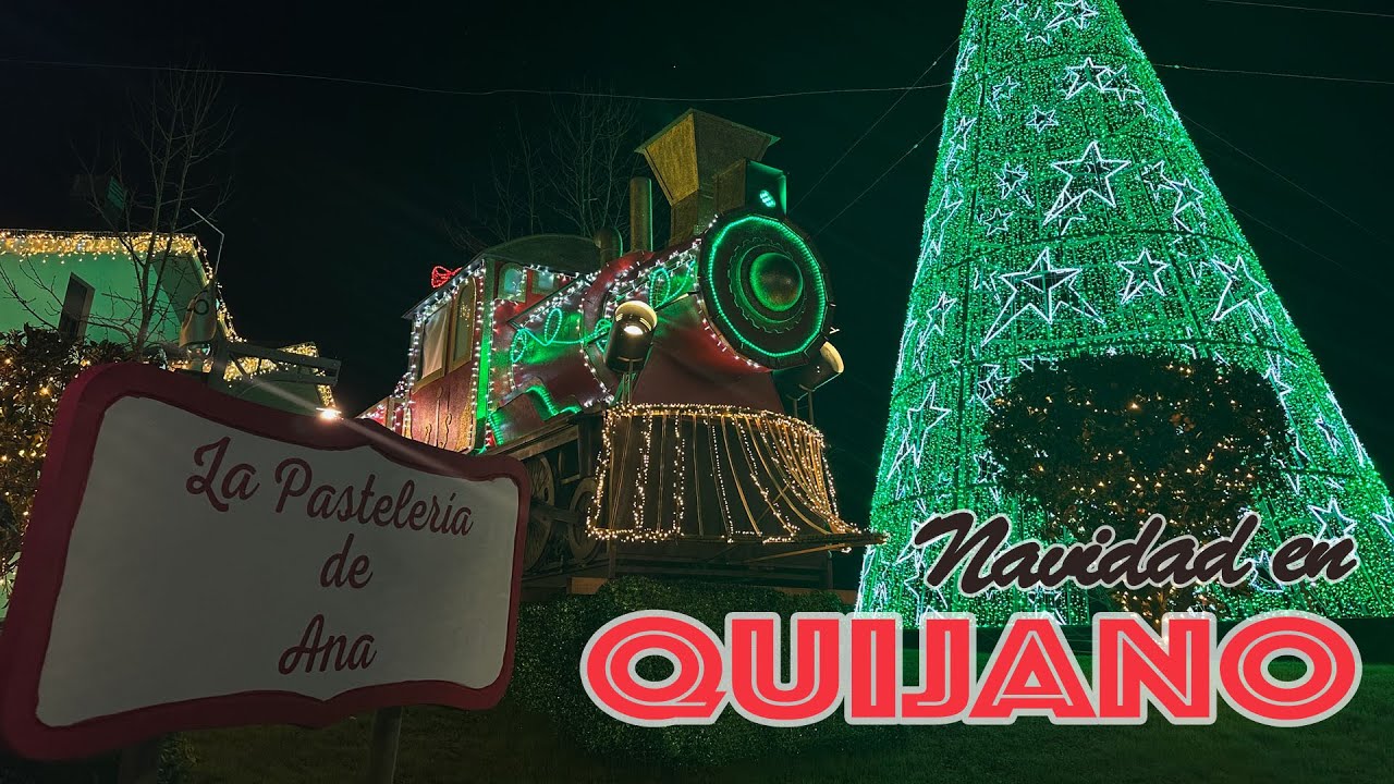Luces de Navidad en Quijano, Piélagos, Cantabria.