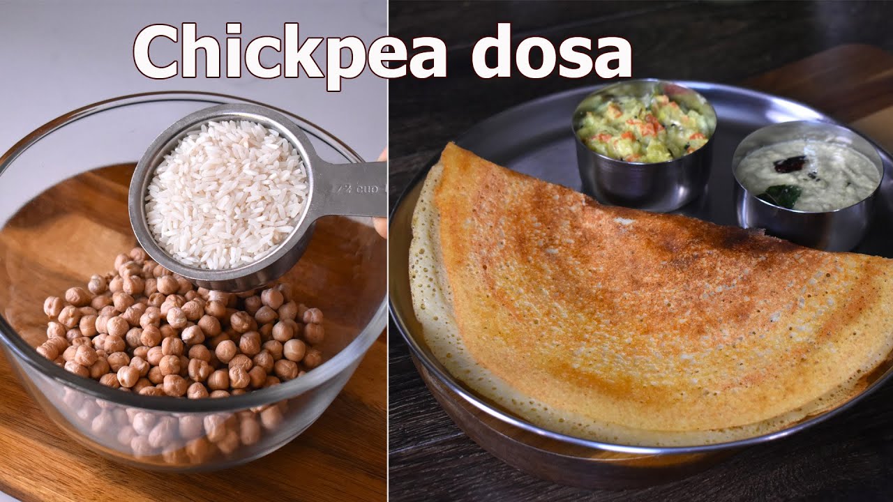 Chickpea dosa | Super Healthy Protein Rich Breakfast Recipe | Kabuli chana dosa