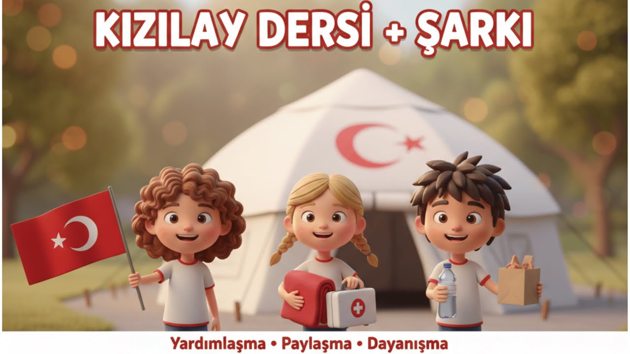 Kızılay Ders Videosu + Kızılay Şarkı 🎵 | Yardımlaşma, Paylaşma, Dayanışma | Okul &Ouml;ncesi & İlkokul