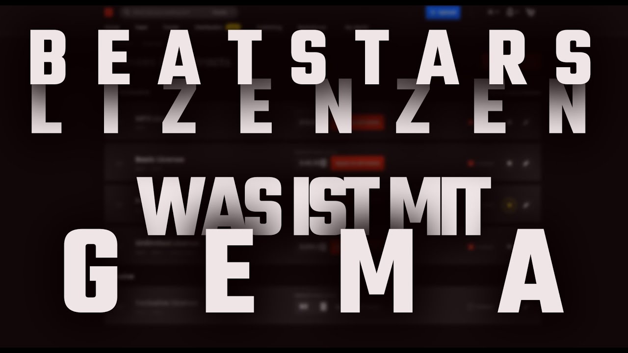 BEATSTARS | Lizenzen einrichten | WAS IST MIT GEMA