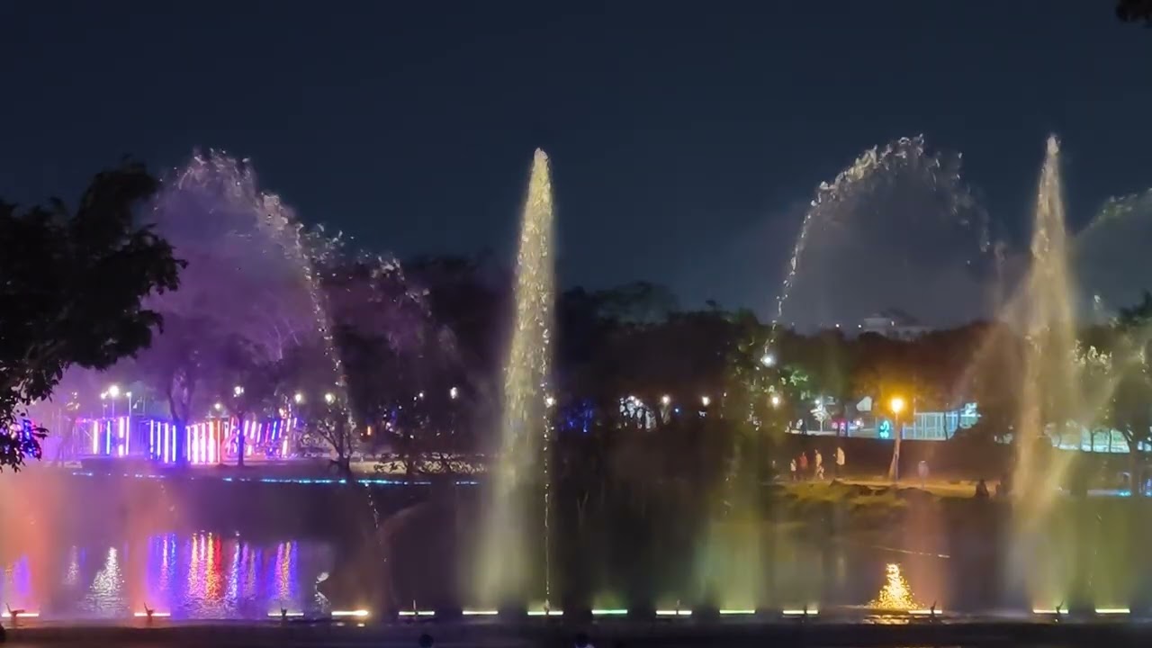 2026 岡山河堤公園 燈會 水舞秀3