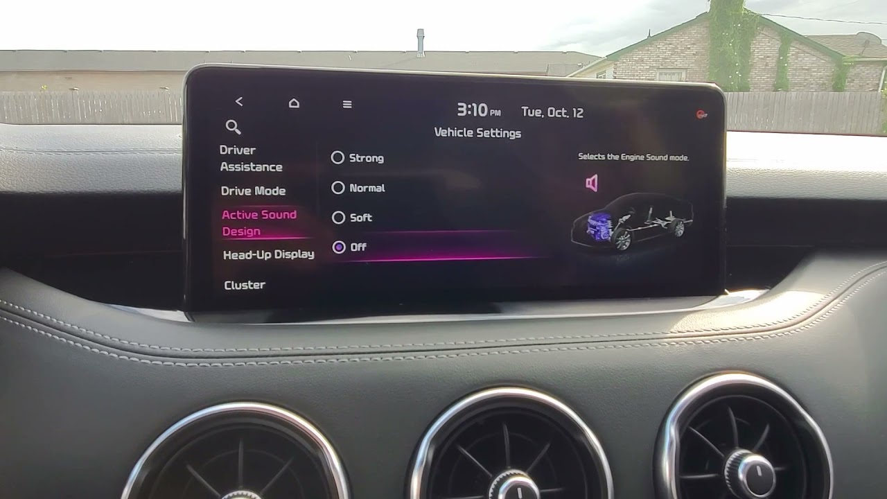 CK - 2022 Kia Stinger - How To Adjust Your Active Sound Design!