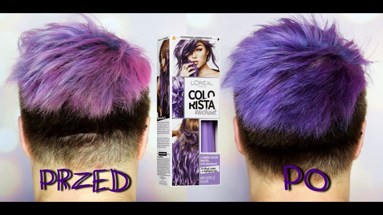 TEST NA ŻYWO: L'oreal Colorista Washout | Jak farbować włosy na fioletowo | MoNuSiA