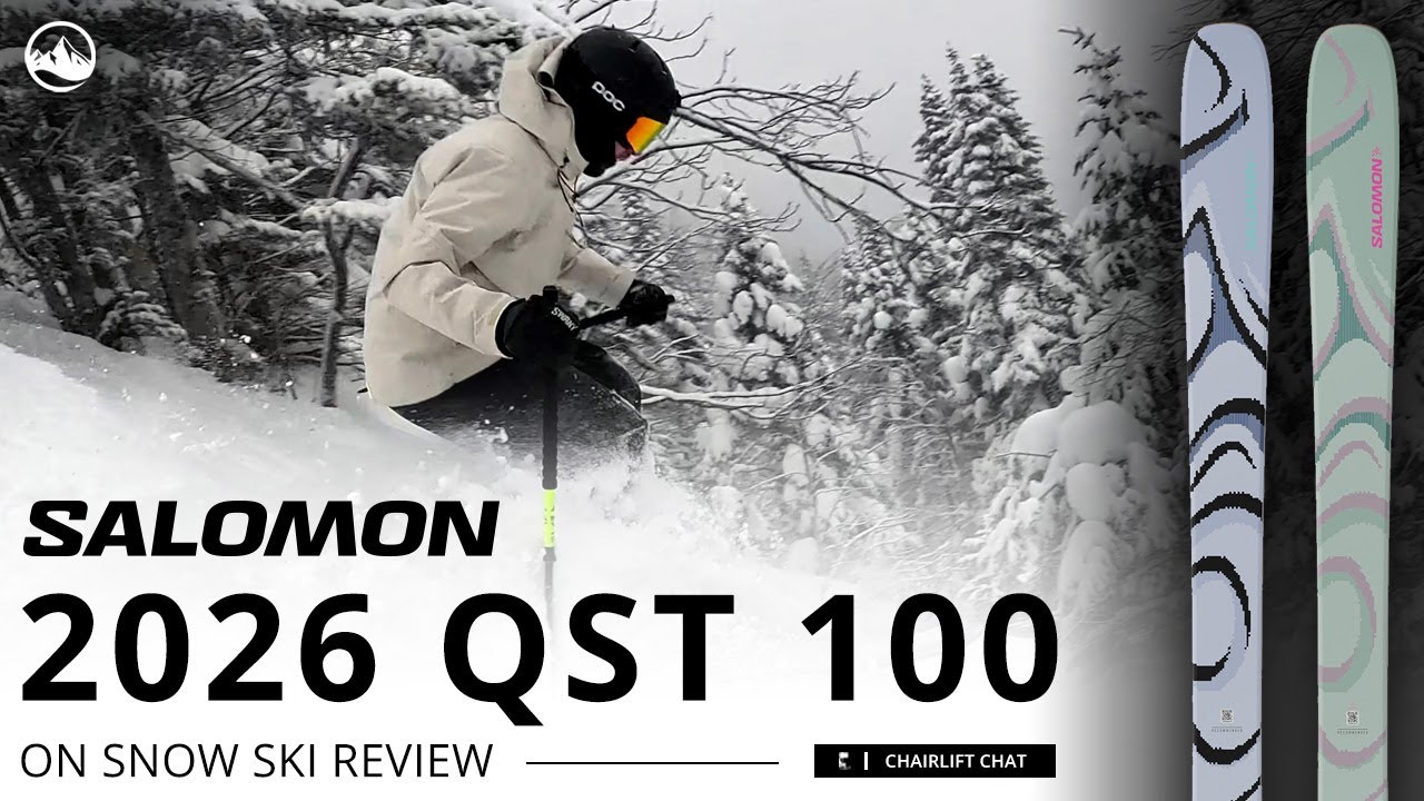 Обзор лыж Salomon QST 100 On Snow 2026 на горнолыжном курорте Stowe Mountain от SkiEssentials.com