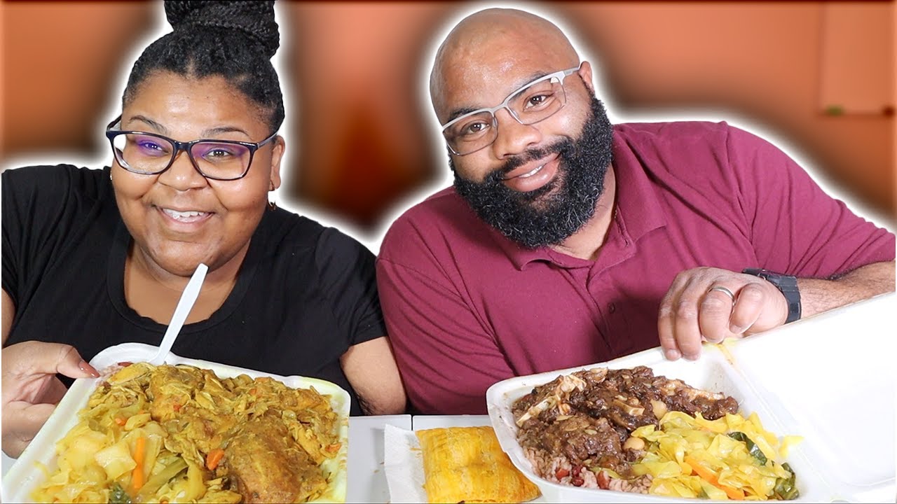jamaican food mukbang| prgang| jamaican curry chicken