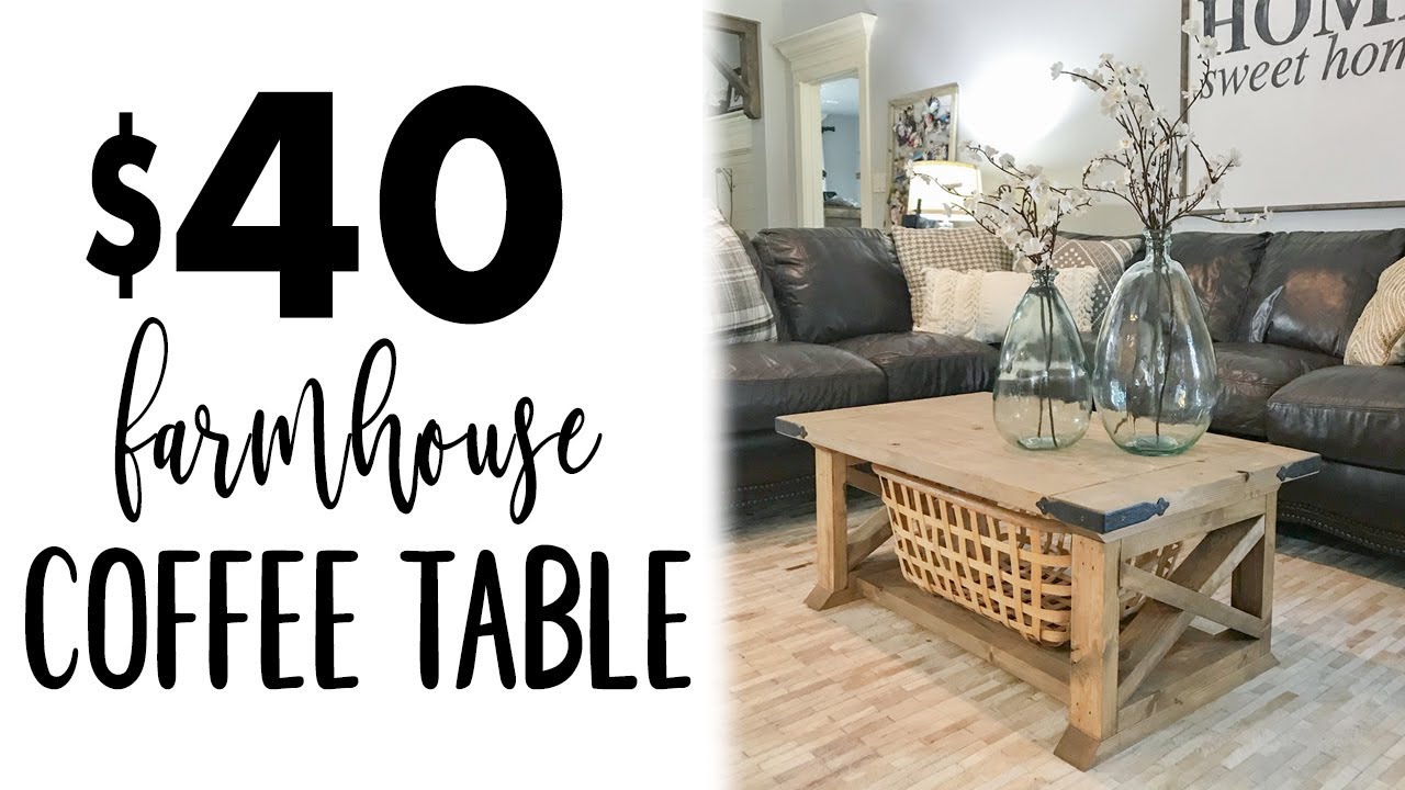 DIY 8 Board Farmhouse Coffee Table
