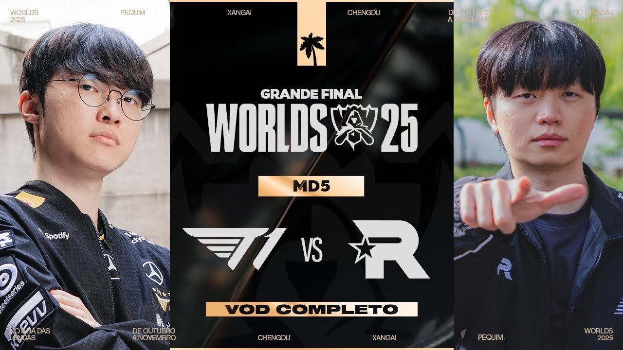 Live completa: T1 x KT | Worlds 2025 - Grande Final | ILHA DAS LENDAS
