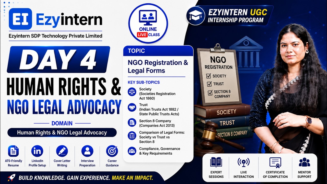 Day 4: NGO Registration & Legal Forms | EzyIntern UGC Internship Program