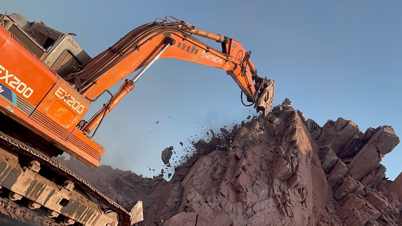 How to Break a Hill with an excavator working* Humring X