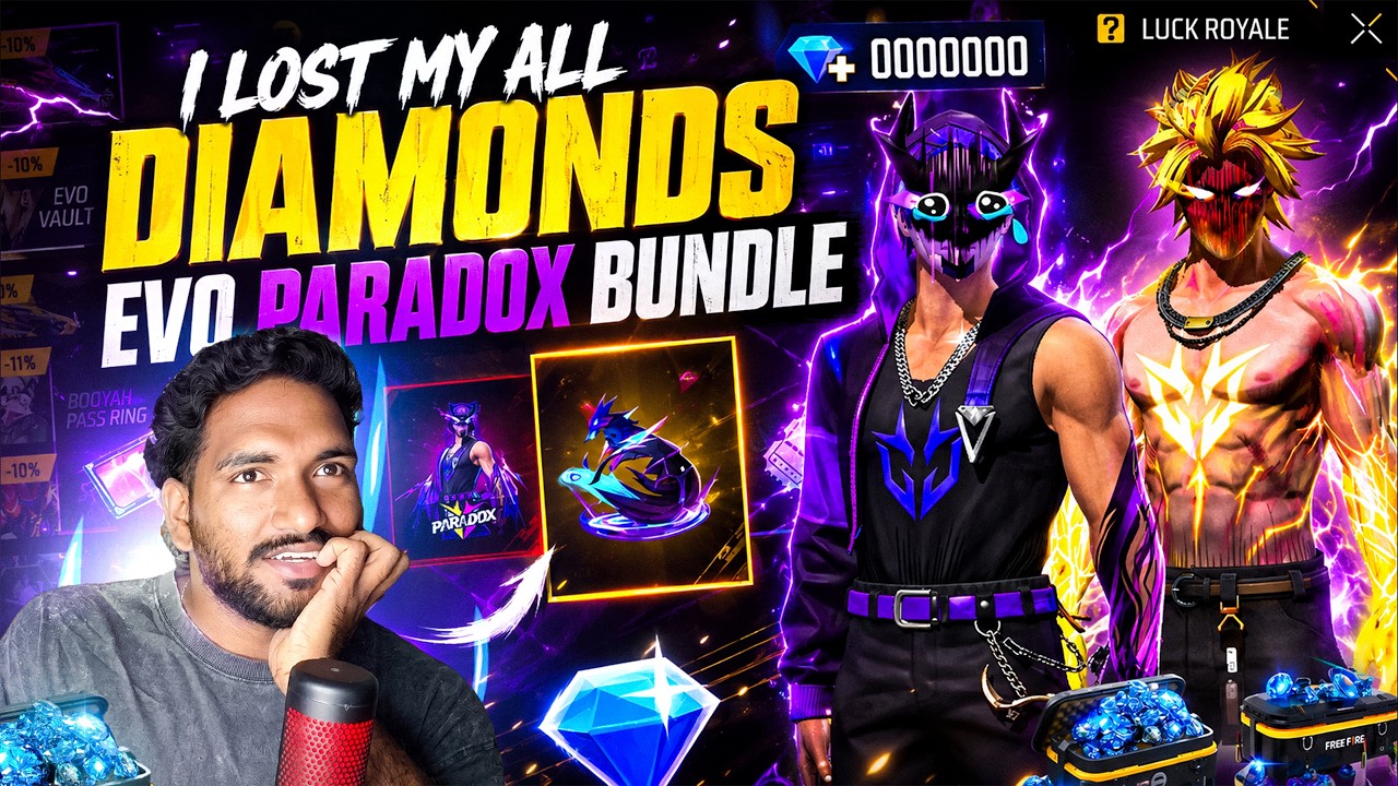 మొత్తం పోయాయి మావా💎 Paradox Bundle Spinning 😭 I Lost My All Diamonds 🚫 Ff New Event 🔥  Telugu Pros