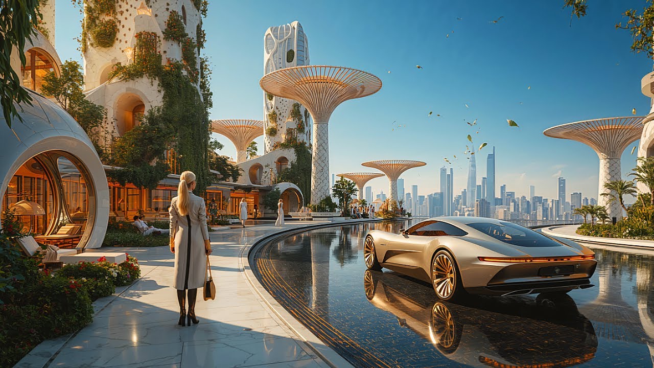 A Peaceful Future in 2300 🌿 | Calming Sci-Fi Utopia for Stress Relief & Focus