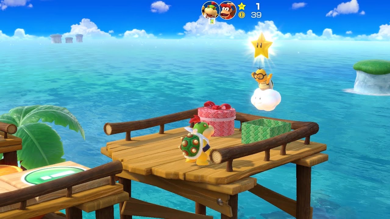 Super Mario Party Partner Party #1807 Watermelon Walkabout Bowser Jr & Diddy vs Goomba & Dry Bones