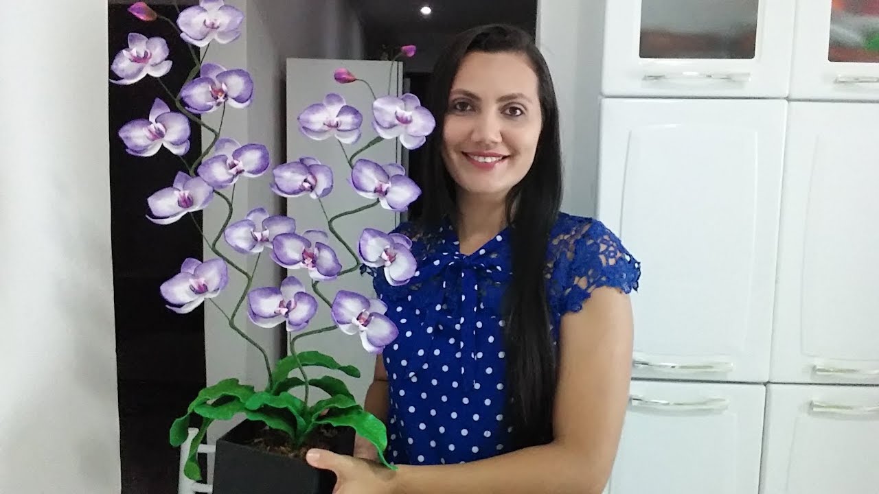 Orquídea sem frisador lilás!