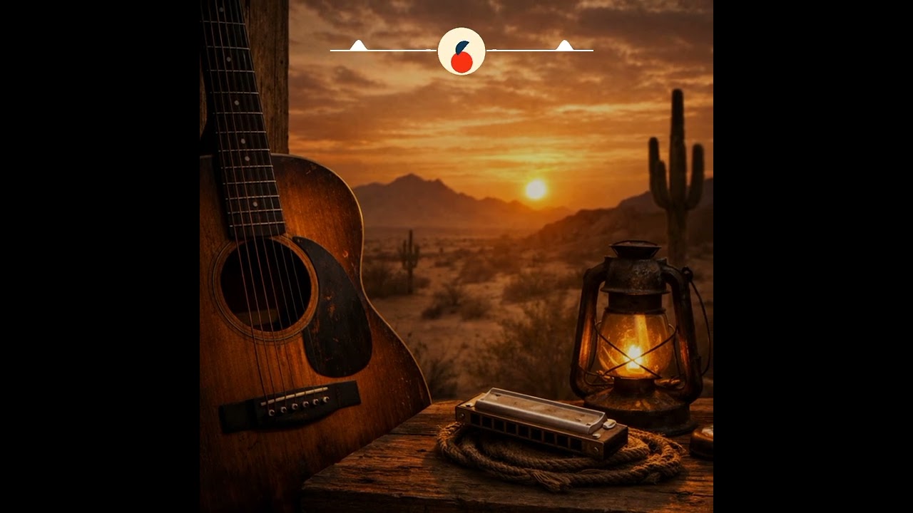 Desert Wind Blues | Soulful Acoustic Guitar & Harmonica Instrumental