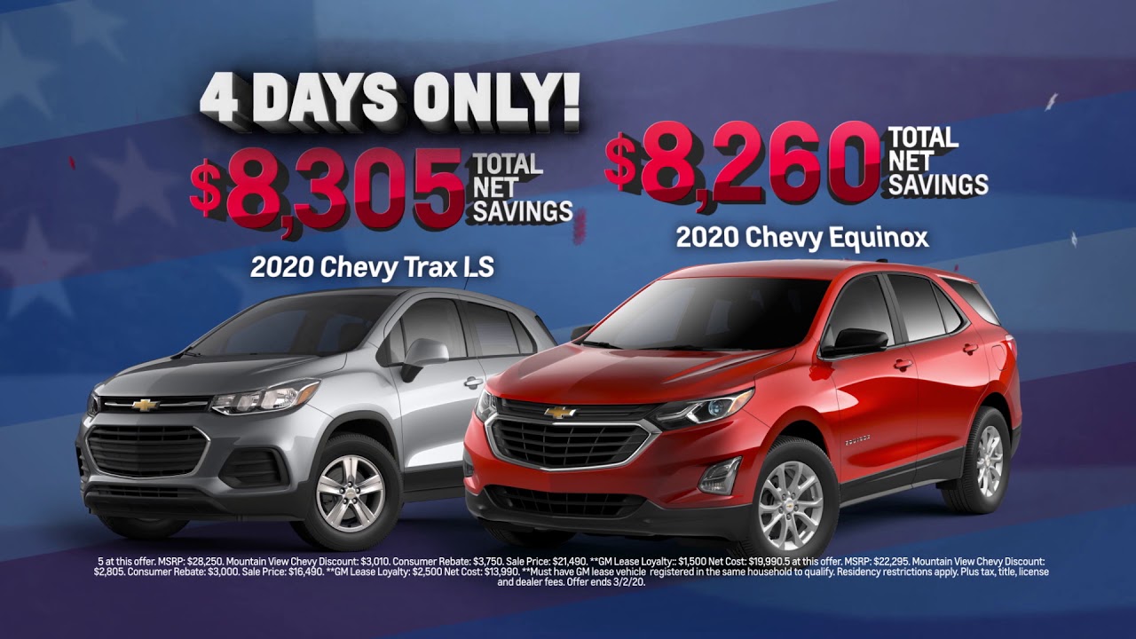 Mountain View Chevrolet 96 Hour Sales Event February 2020