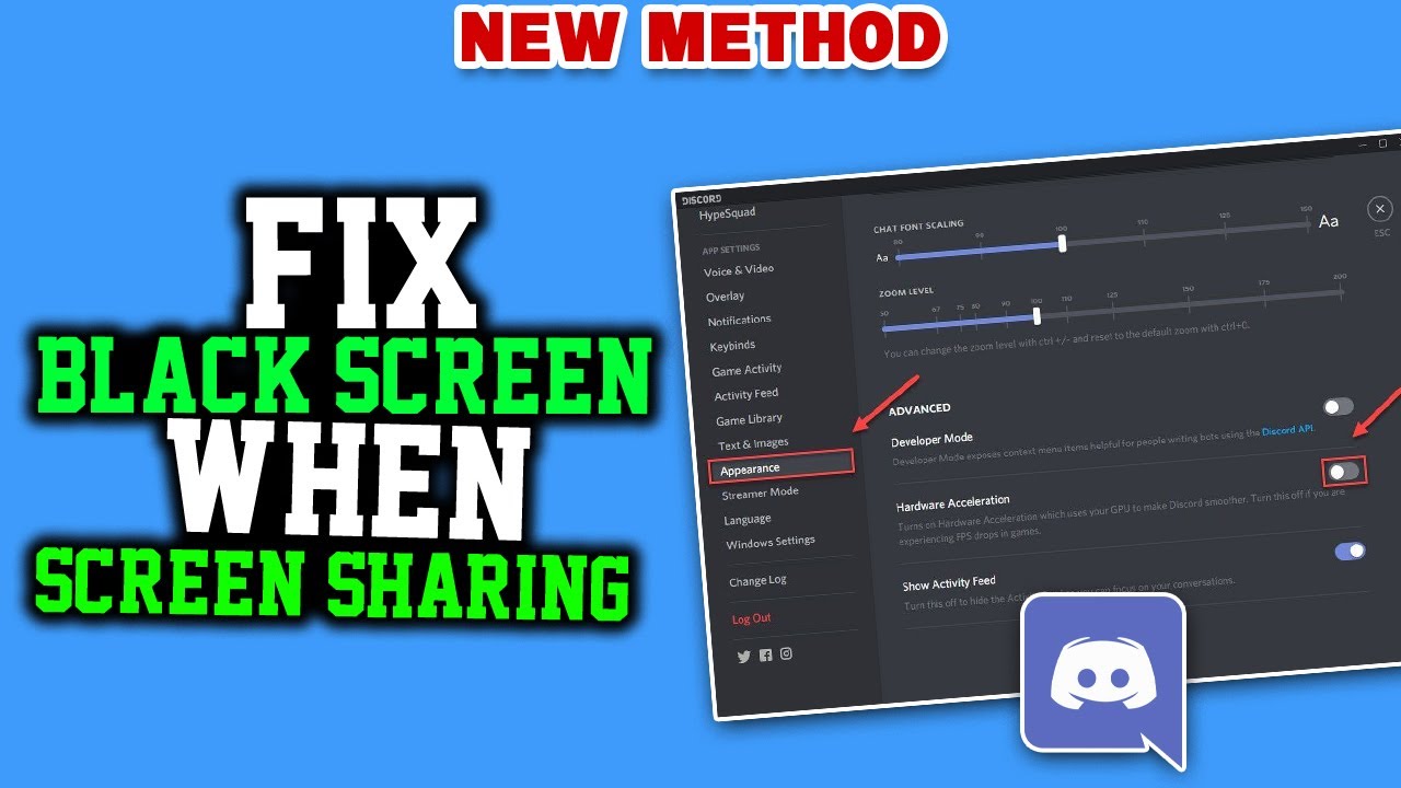 How to fix Black Screen When Screen Sharing on Discord