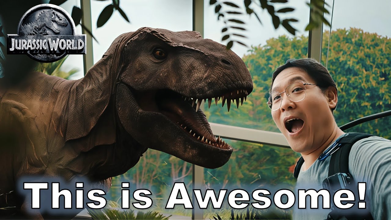 We saw Dinosaurs from Jurassic World! 🇸🇬