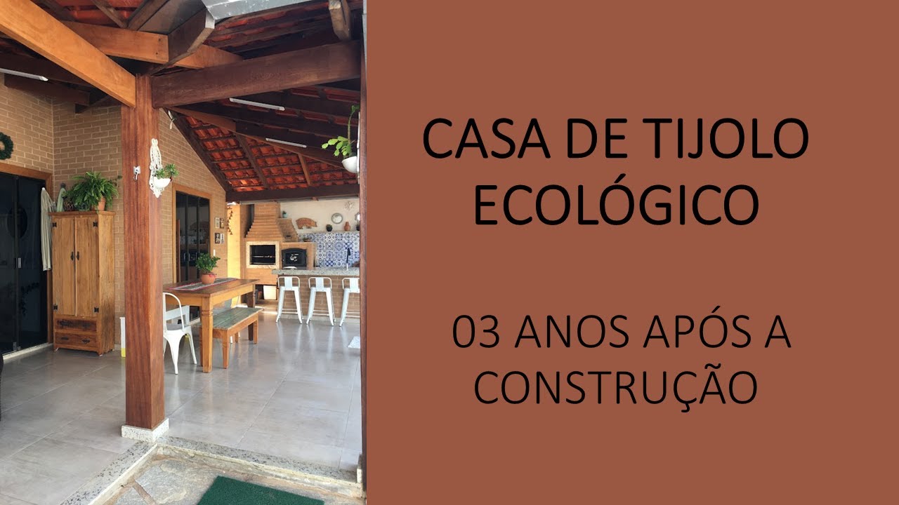 CASA DE TIJOLO ECOLÓGICO - 03 ANOS APÓS A CONSTRUÇÃO.