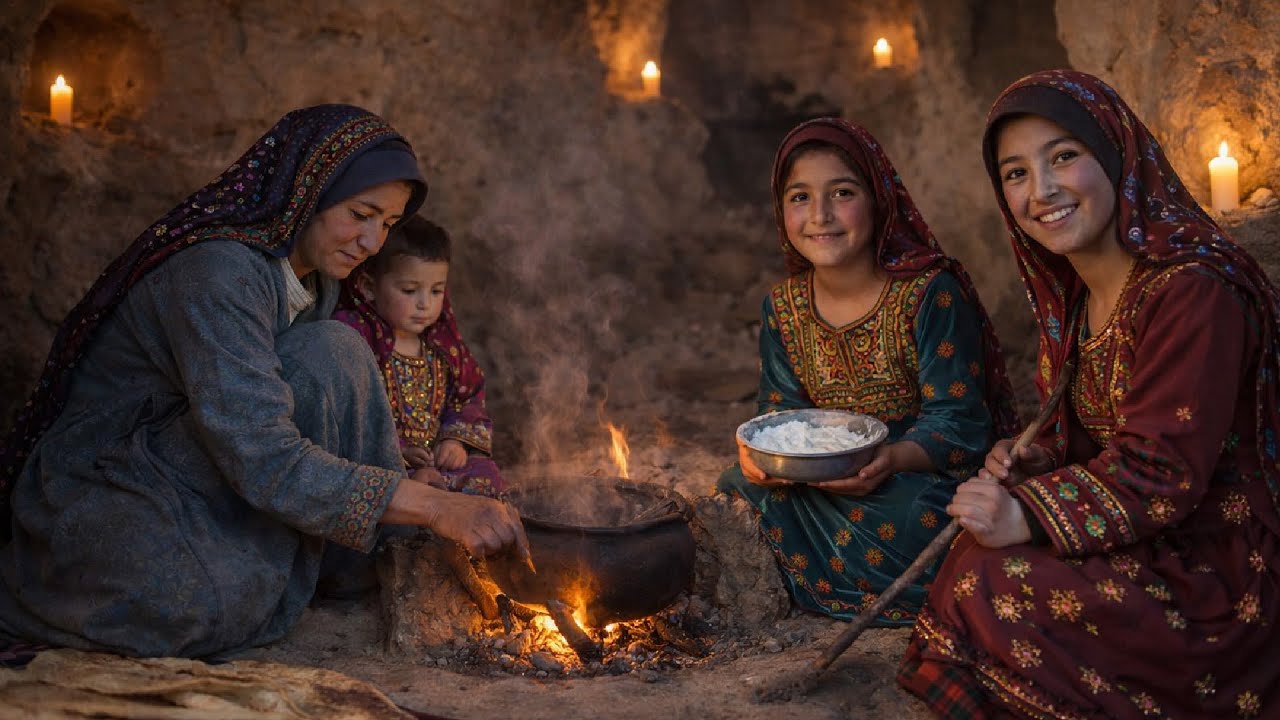Families Cook inside the CAVE HOME  | Is it Possible Tandoor Bread and Rural Life in the Cave