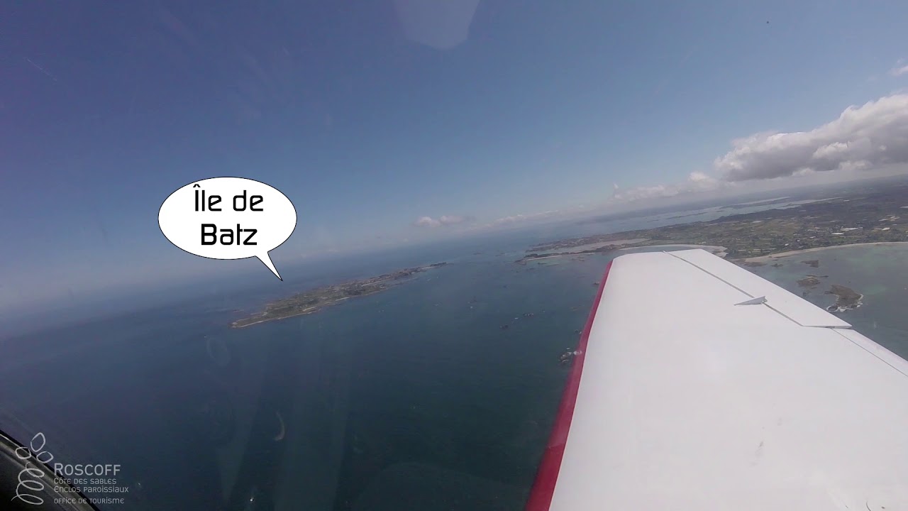 Baie de Morlaix vue du ciel : Saint-Pol, Santec, l'île de Batz, Callot...