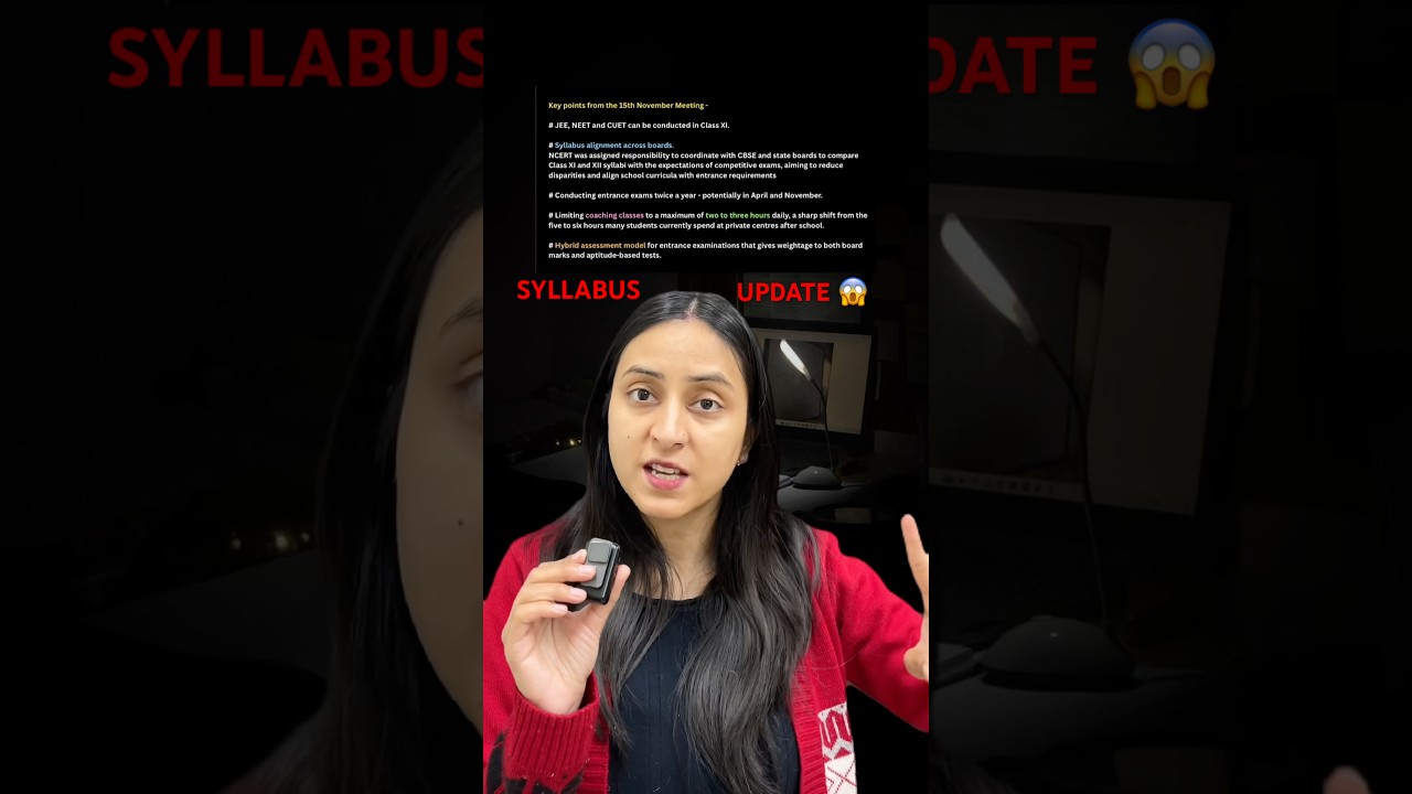 🔥 Big News: Attempt NEET/JEE in Class XI | Exam twice a Year ? #update #neet #jee #cuet #study #yt