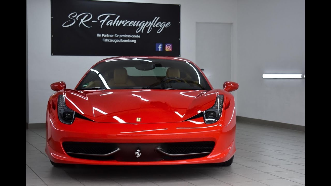 High End Car Detailing - Ferrari 458 Italia Ceramic Coating Steinschlagschutzfolie Paint Protection