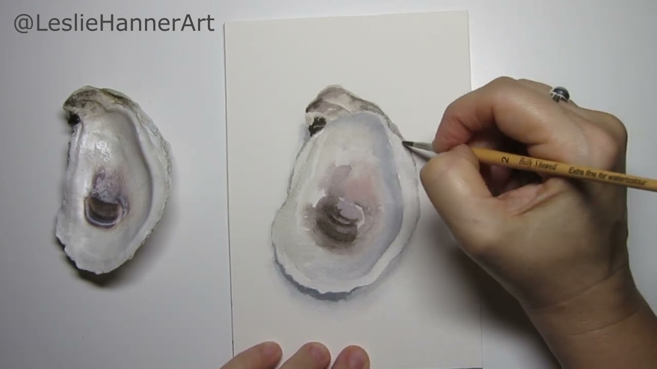 Oyster Study in Watercolor - high speed process