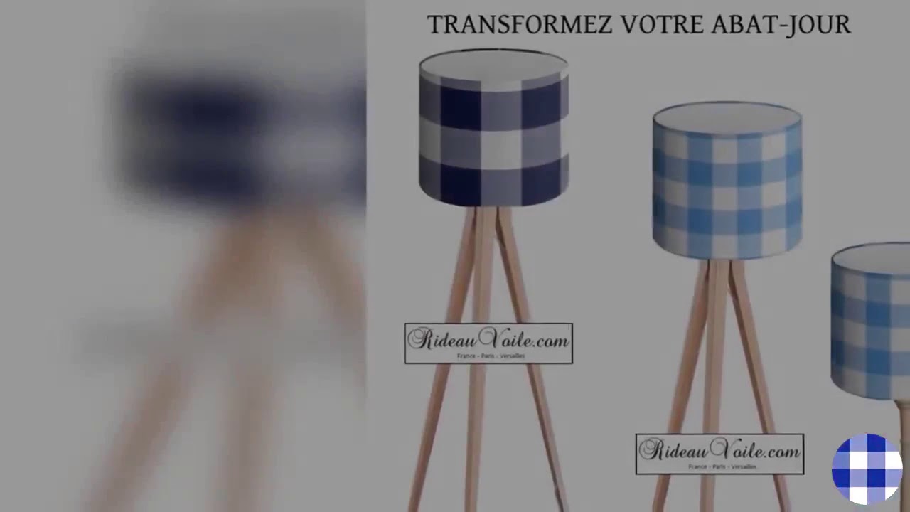 TISSU AMEUBLEMENT CARREAUX VICHY BLEU BLANC AU M&Egrave;TRE - L'intemporel Made in France !