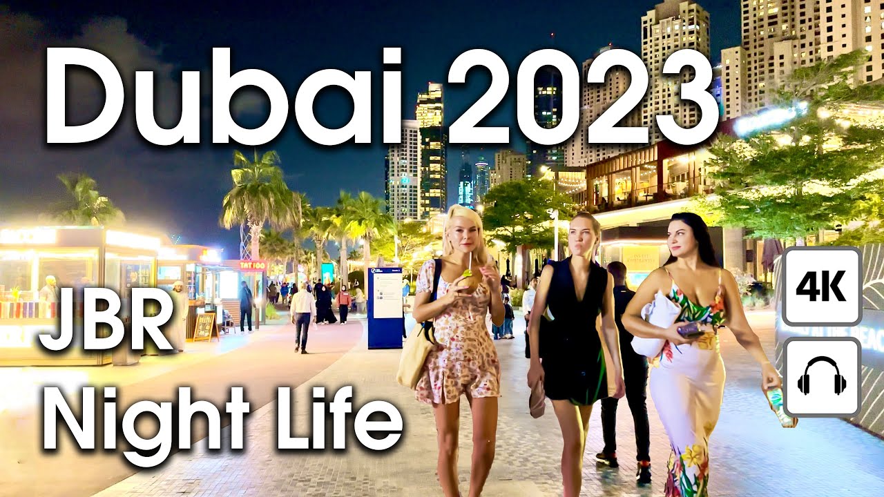 Dubai 🇦🇪 Amazing Night JBR [ 4K ] Walking Tour Compilation