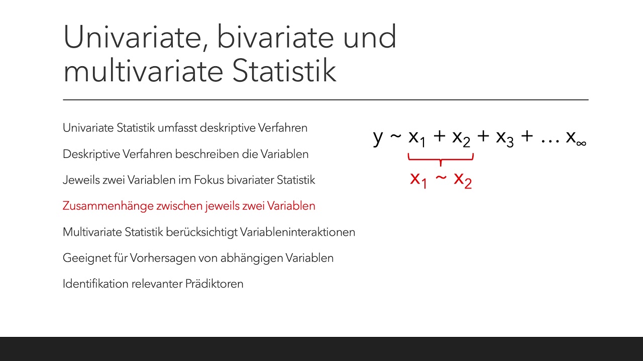 Univariate, bivariate und multivariate Statistik (Statistical Thinking)