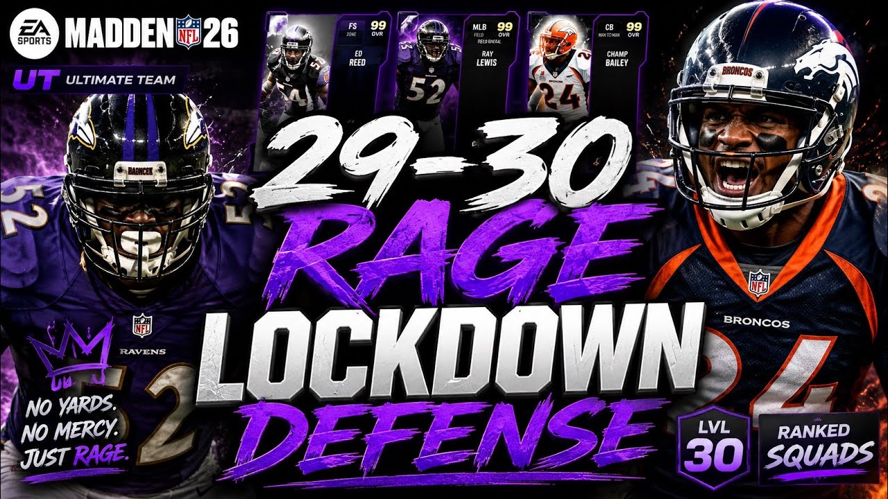 Madden MUT 26 29-30 Rage LOCKDOWN DEFENSE