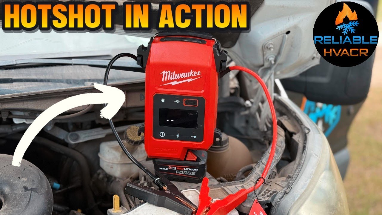 Jumping the Work Van w/ the Milwaukee HOTSHOT 3841-20