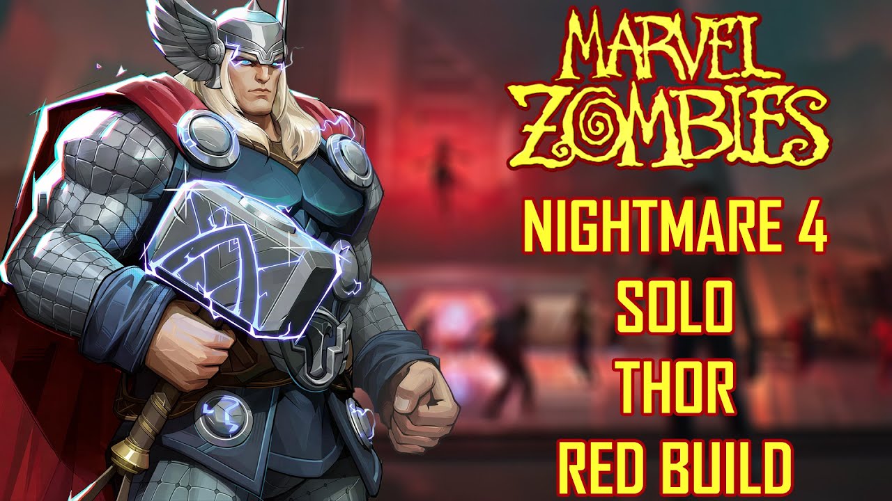 Marvel Rivals Zombies - Кошмар 4: Соло в роли Тора (красная сборка)