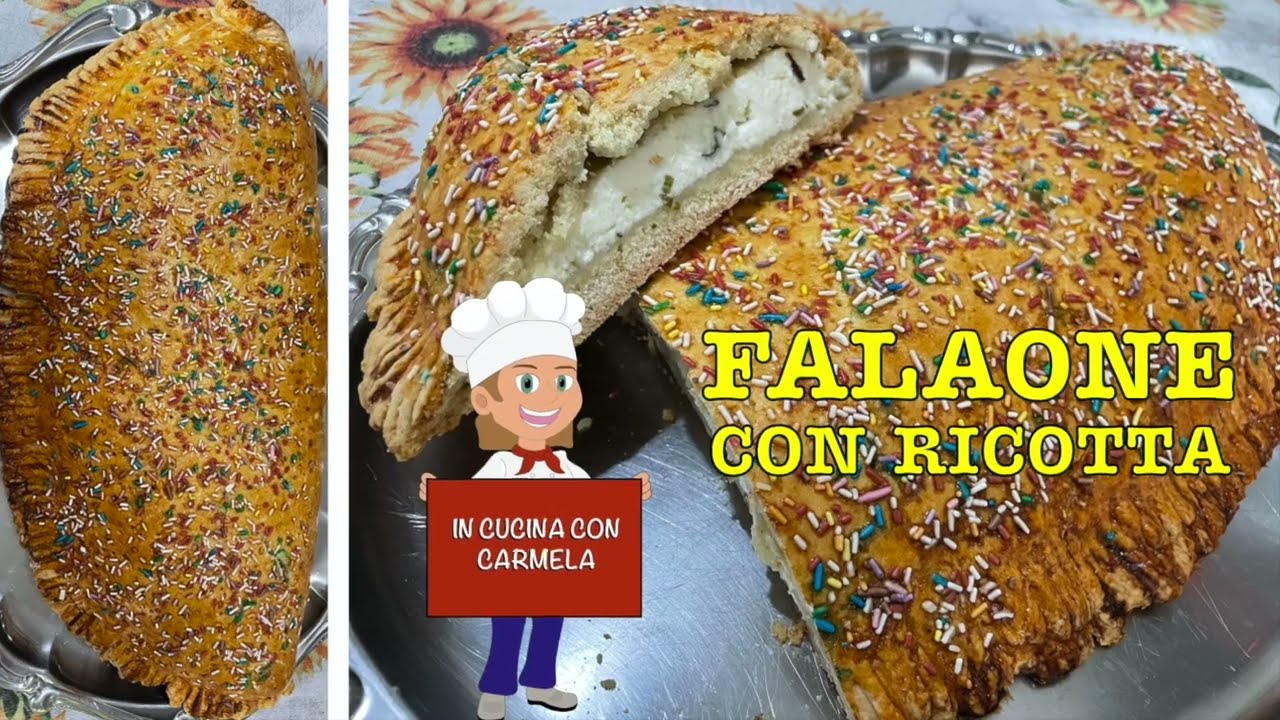 Ricetta FALAONE (falagone) lucano con ricotta | calzone dolce | dolci per Pasqua