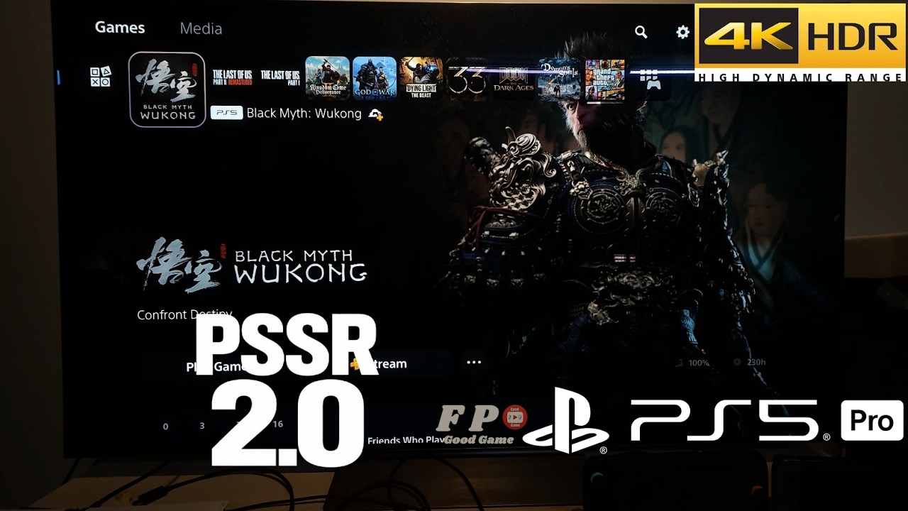 Black Myth Wukong PSSR 2.0 Update Gameplay PS5 Pro With LG Oled TV 4K HDR