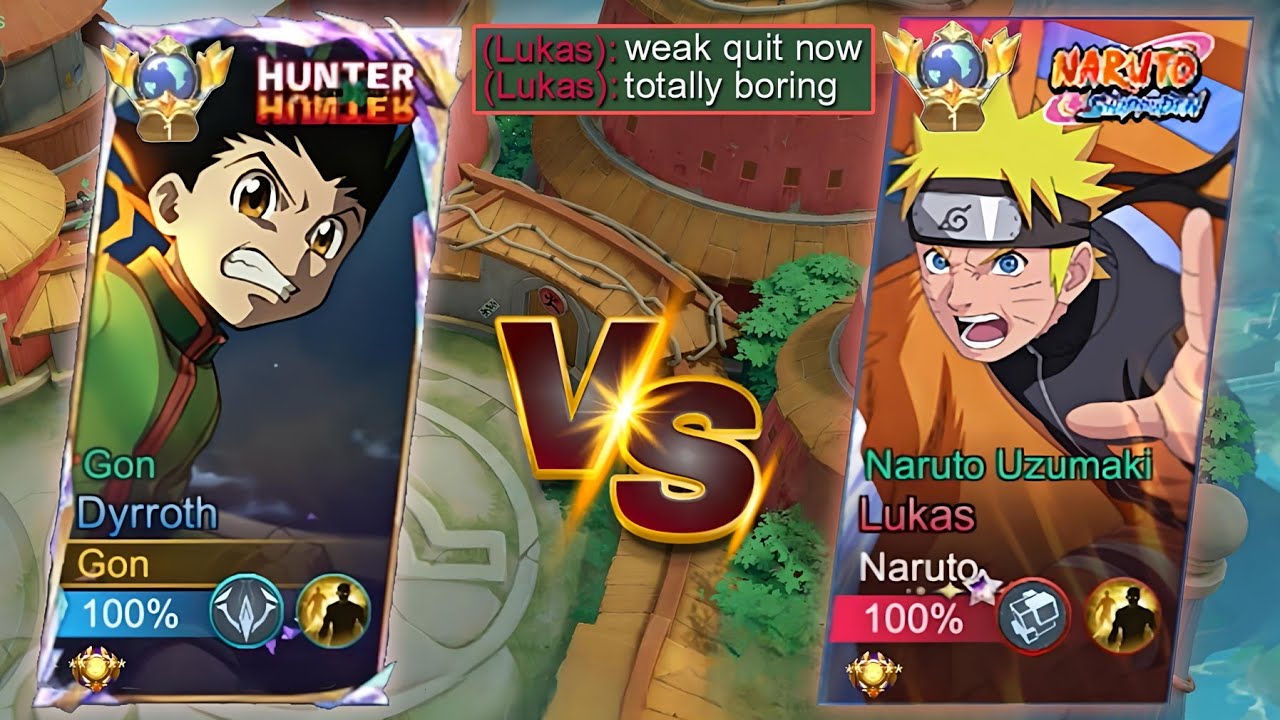 1v1 Dyrroth Gon Vs Naruto Lukas 🔥 Bro Thinks He is The Strongest!! 💀 Epic Battle - MLBB