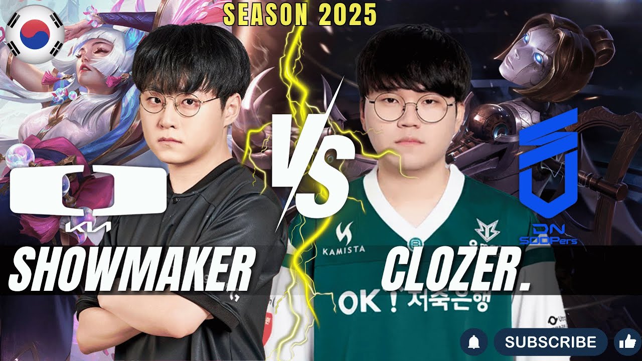 DK ShowMaker vs DNS Clozer - ShowMaker SYNDRA vs Clozer ORIANNA Mid - Patch 25.24 KR Ranked | lolrec