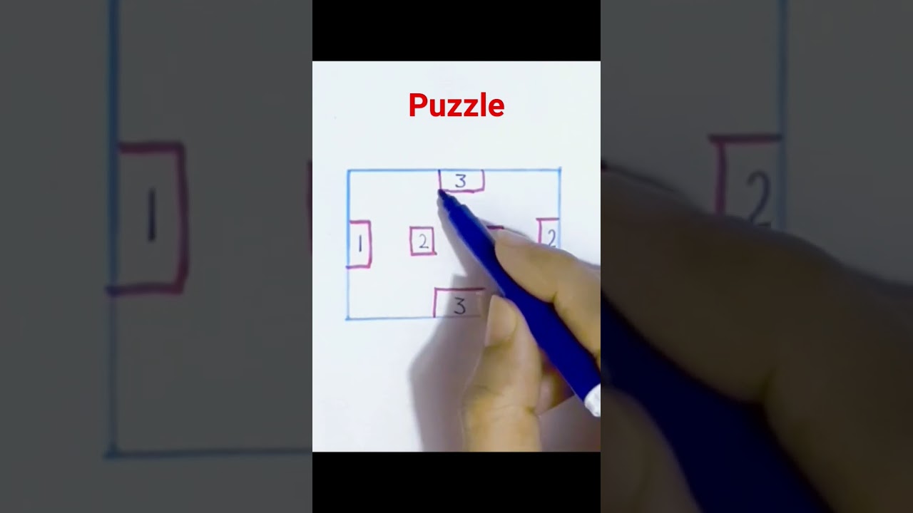 pen and paper puzzle without crossing the lines 🤩# puzzle #shorts #shortvideo #penandpaper