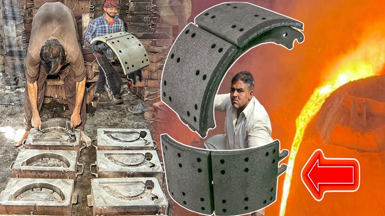 Incredible Production Of Truck Brake Shoes  | How Heavy Duty Truck Trailer Brake Shoes Are Made