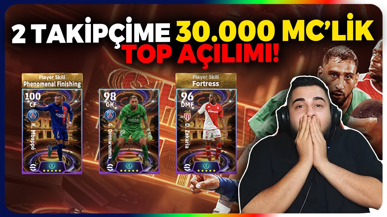 104 MBAPPE İÇİN İKİ TAKİPÇİMİN HESABINA 30.000 MC'LİK TOP AÇILIMI YAPTIM!😱 eFootball Mobile 2024