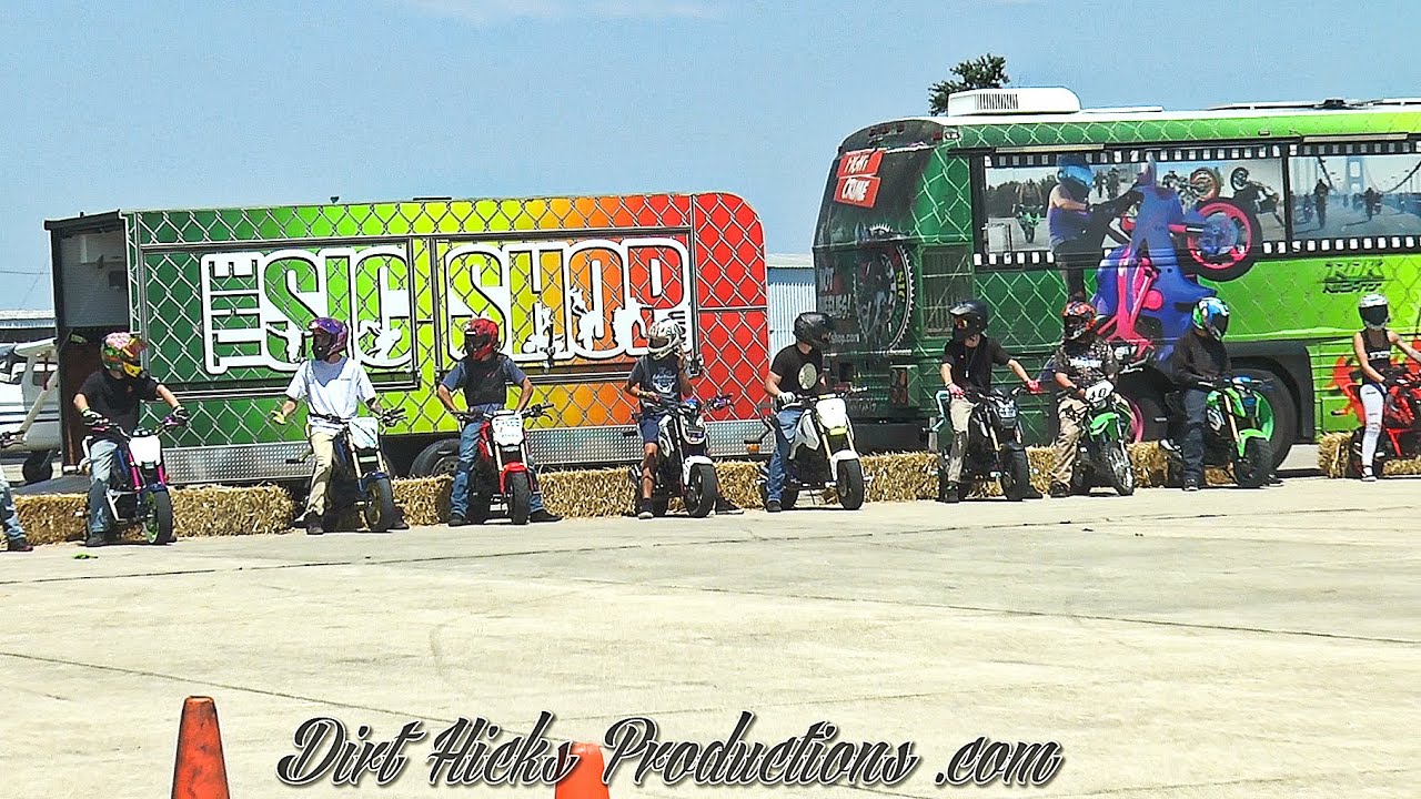 MSX125 GROM & PITBIKE - SLOW WHEELIE ELIMINATION CONTEST - RAGE 4 GAGE - STUNT RIDING COMPETITION