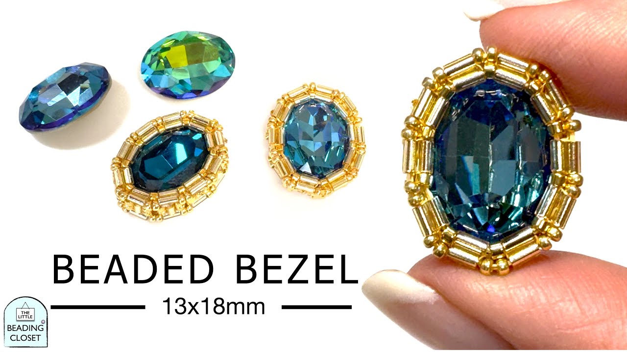 Bugle Bead Bezel 13x18 Oval