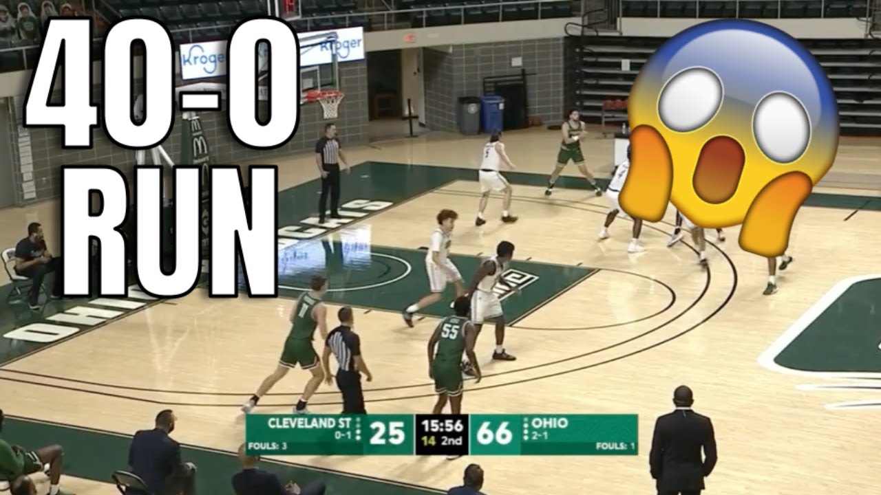 Ohio Basketball 40-0 Scoring Run vs Cleveland State | 2020 College Basketball