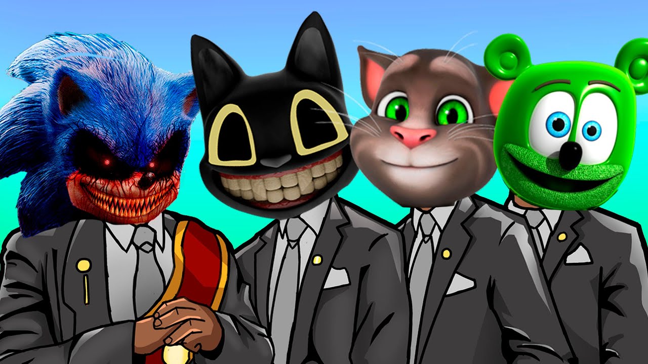 Sonic EXE & Cartoon Cat & Talking Cat & Gummy Bear  - Astronomia Coffin Dance Song (COVER)